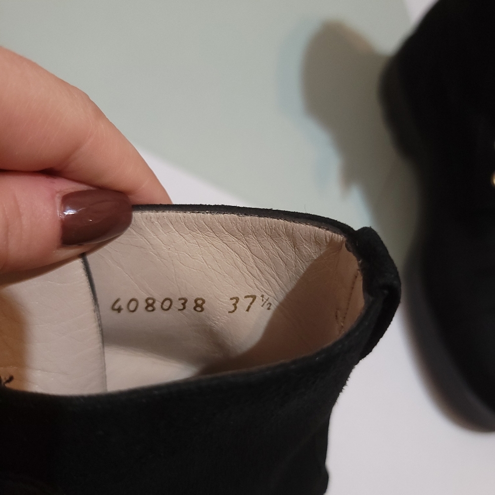 Vintage Chanel Suede Combat Boots 37.5 - Picture 5 of 8